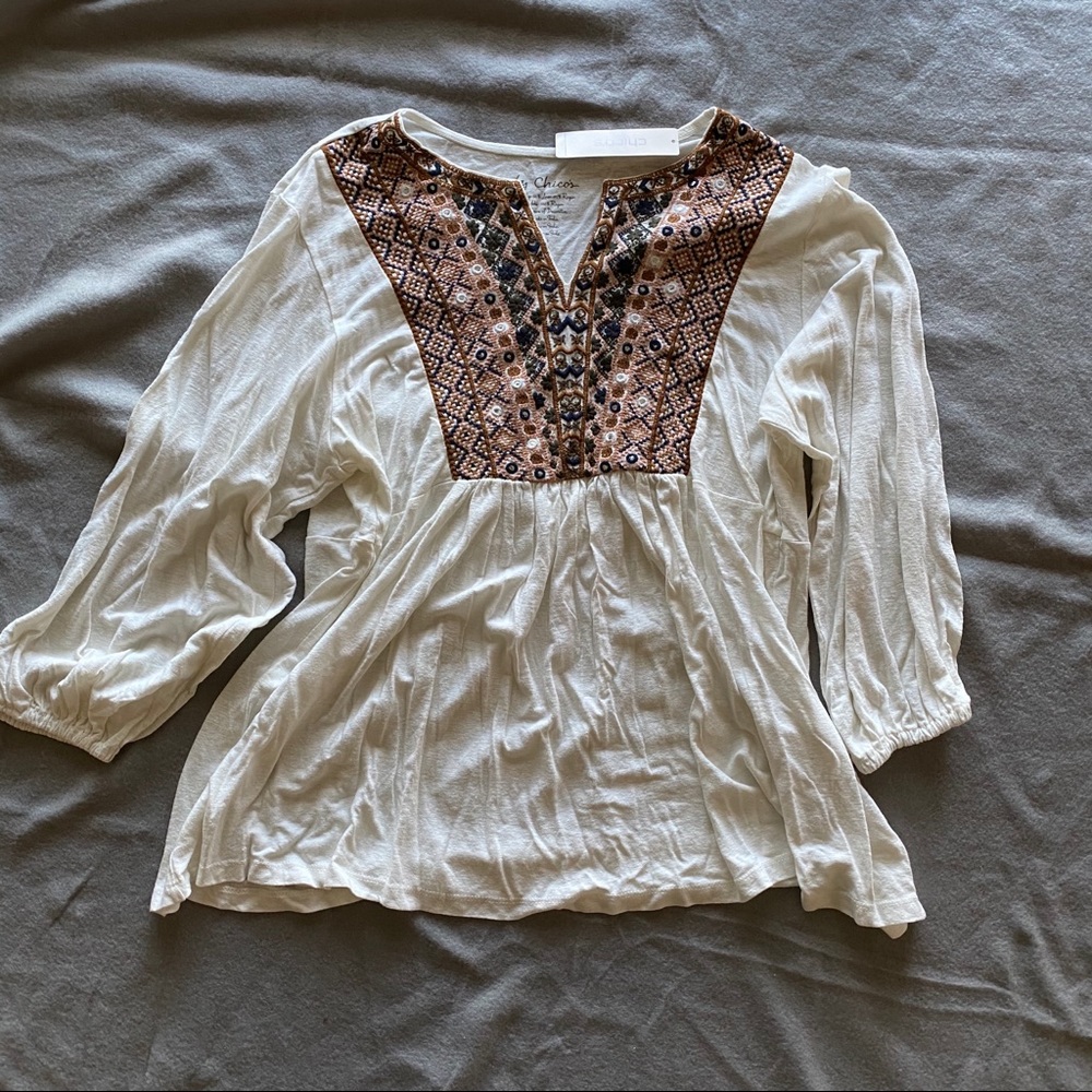 Embroidered tunic shirt